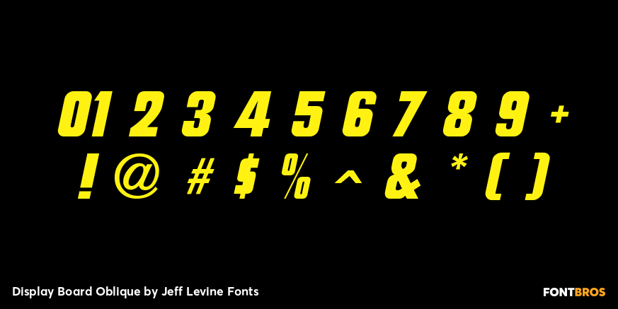 Display Board Oblique Font Poster #4