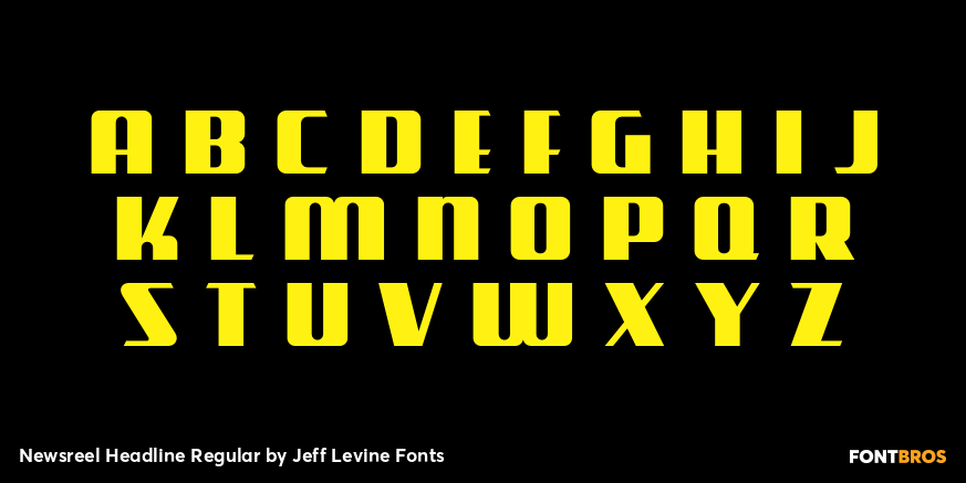 Newsreel Headline Regular Font Poster #3