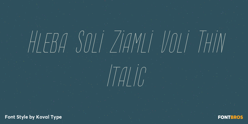 Hleba Soli Ziamli Voli Thin Italic Poster