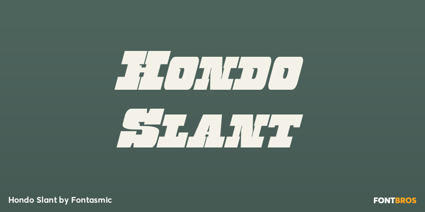 Hondo Slant Font Poster #1