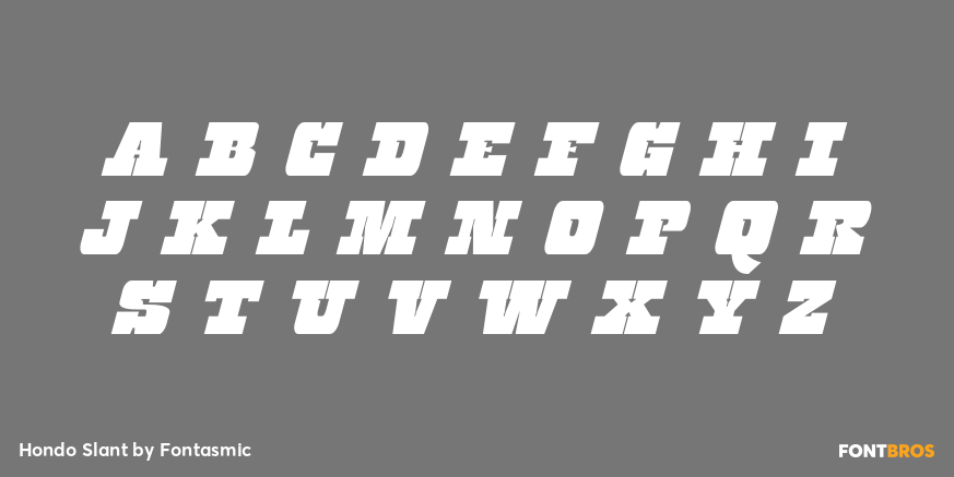 Hondo Slant Font Poster #2