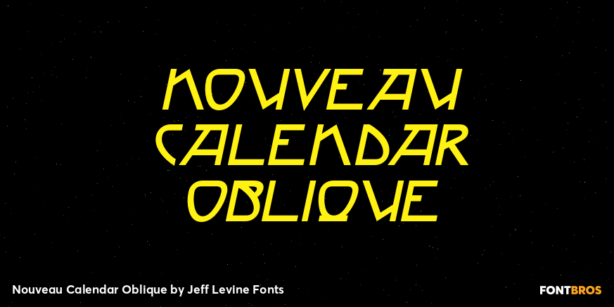 Nouveau Calendar Oblique Poster