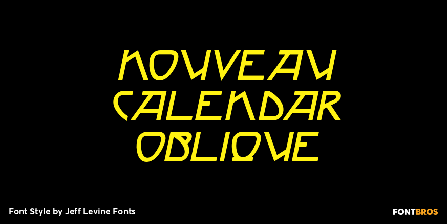 Nouveau Calendar Oblique Poster