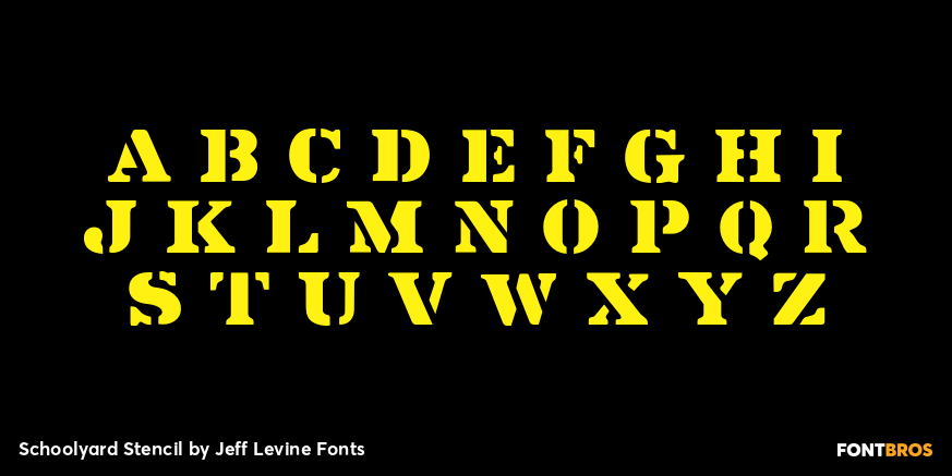Schoolyard Stencil Font Poster #2