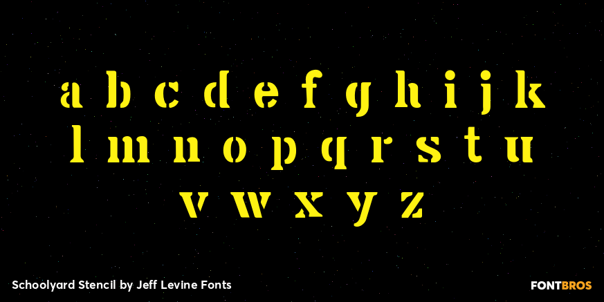 Schoolyard Stencil Font Poster #3