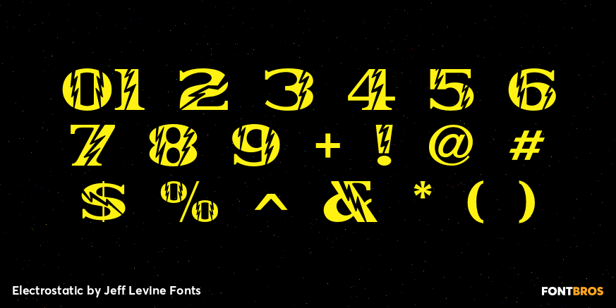 Electrostatic Font Poster #4