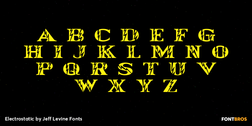 Electrostatic Font Poster #2