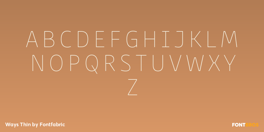 Ways Thin Font Poster #2