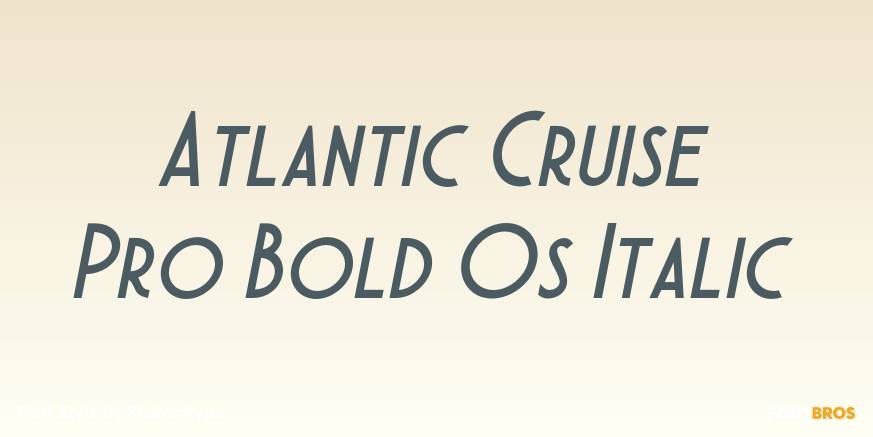 Atlantic Cruise Pro Bold Os Italic Poster