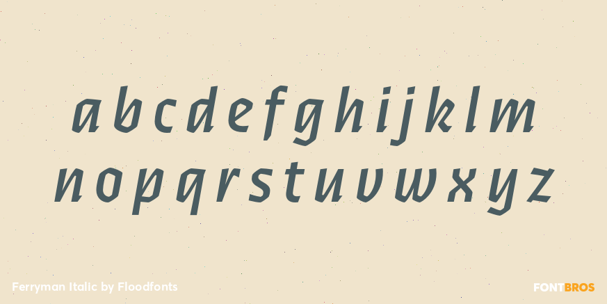 Ferryman Italic Font Poster #3