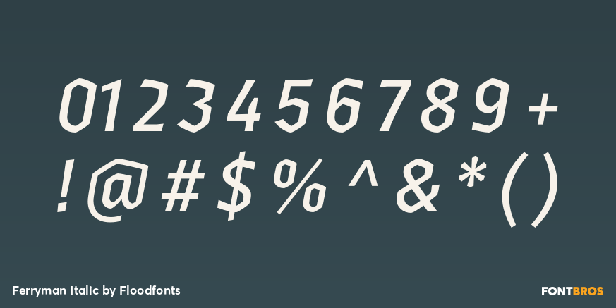 Ferryman Italic Font Poster #4