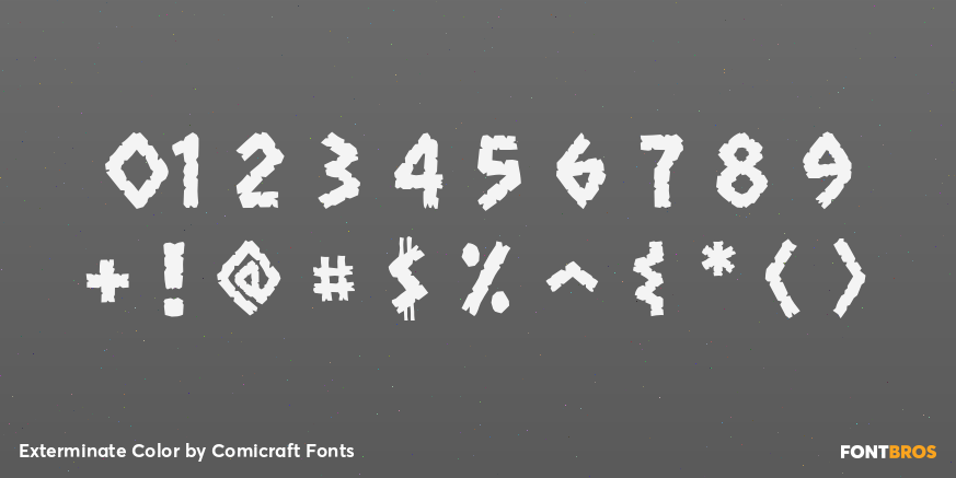 Exterminate Color Font Poster #1
