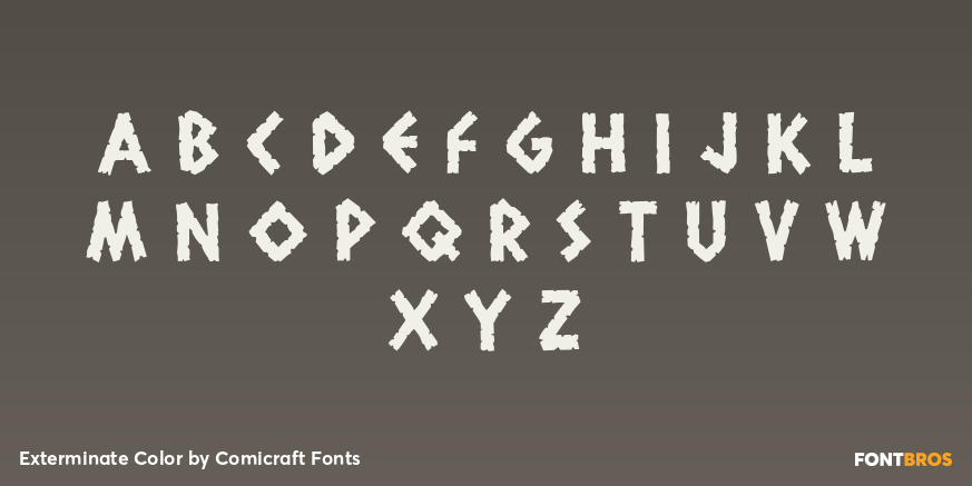 Exterminate Color Font Poster #2