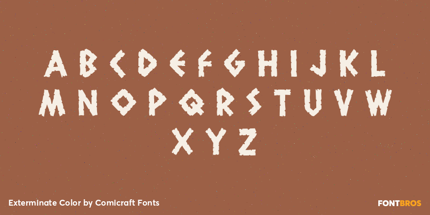 Exterminate Color Font Poster #3