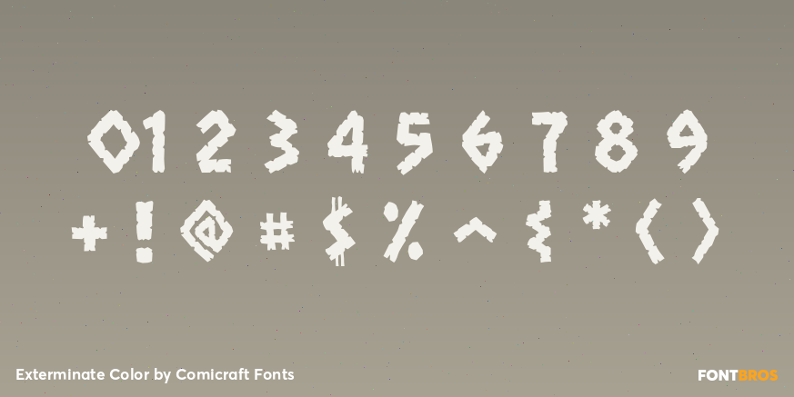 Exterminate Color Font Poster #4