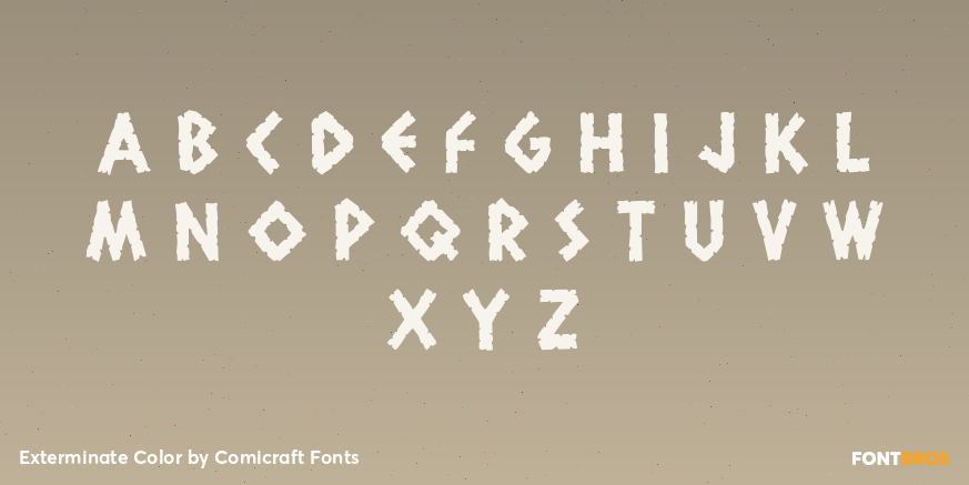 Exterminate Color Font Poster #1