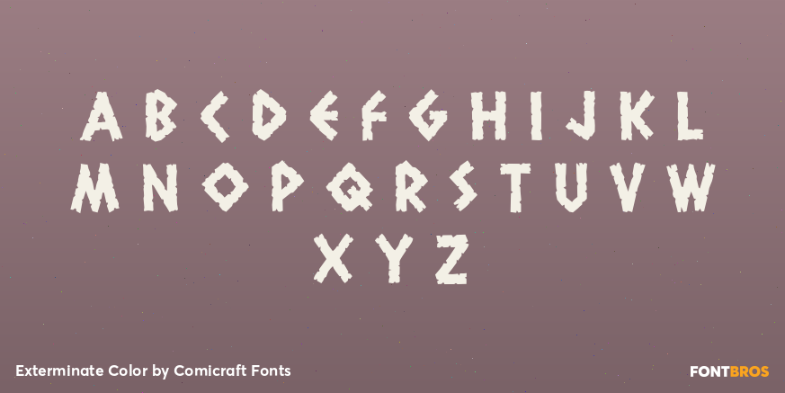 Exterminate Color Font Poster #1