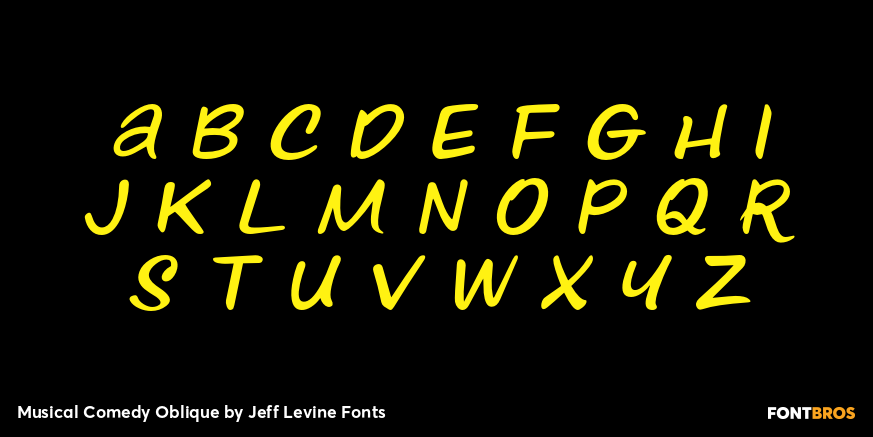 Musical Comedy Oblique Font Poster #3
