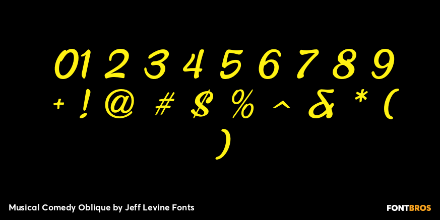 Musical Comedy Oblique Font Poster #4