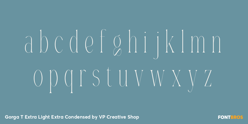 Gorga T Extra Light Extra Condensed Font Poster #3