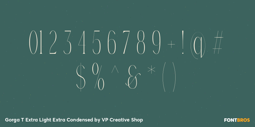 Gorga T Extra Light Extra Condensed Font Poster #4