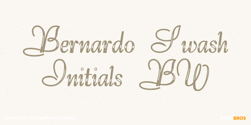 Bernardo Swash Initials BW Poster