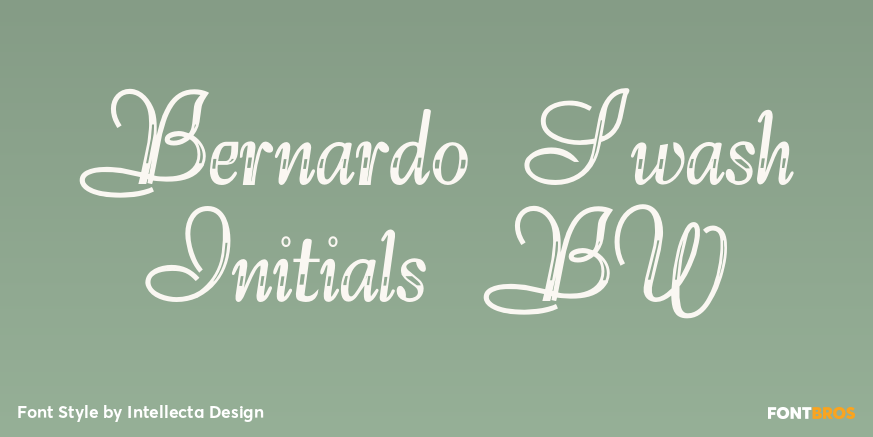 Bernardo Swash Initials BW Poster