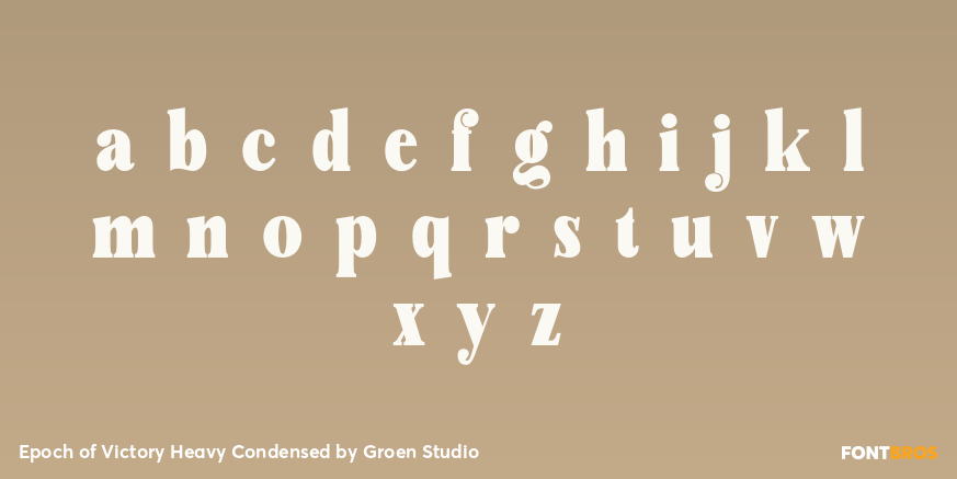 Epoch of Victory Heavy Condensed Font Poster #3