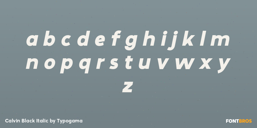 Calvin Black Italic Font Poster #3