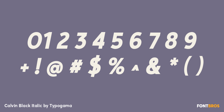 Calvin Black Italic Font Poster #4