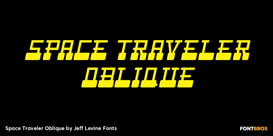 Space Traveler Oblique Font Poster #1