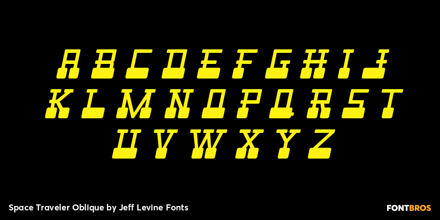 Space Traveler Oblique Font Poster #3