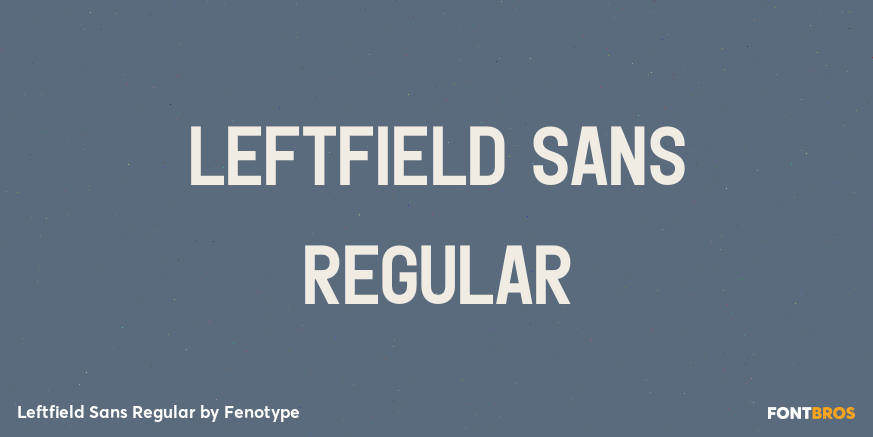 Leftfield Sans Regular Poster