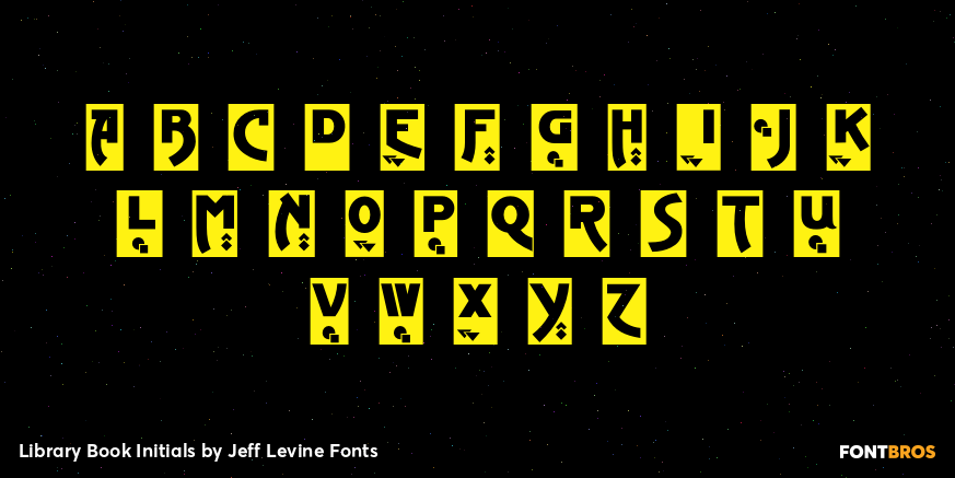 Library Book Initials Font Poster #2