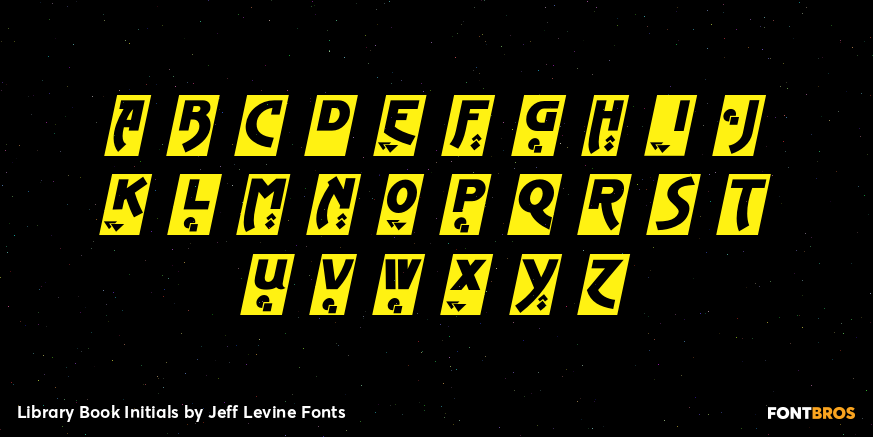 Library Book Initials Font Poster #3