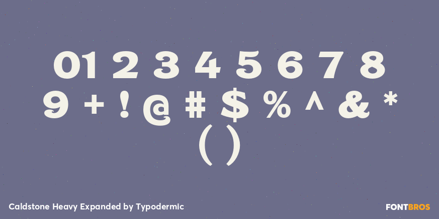 Caldstone Heavy Expanded Font Poster #4