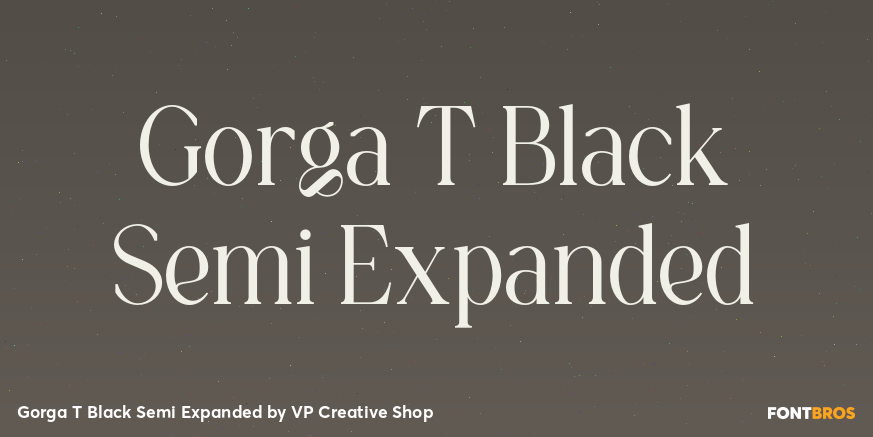 Gorga T Black Semi Expanded Font Poster #1