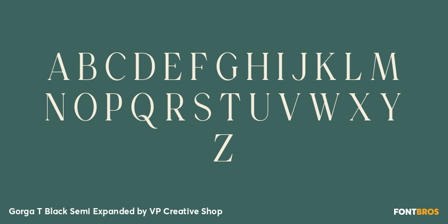 Gorga T Black Semi Expanded Font Poster #2