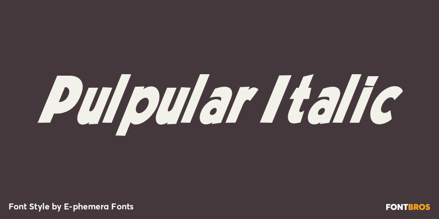 Pulpular Italic Poster