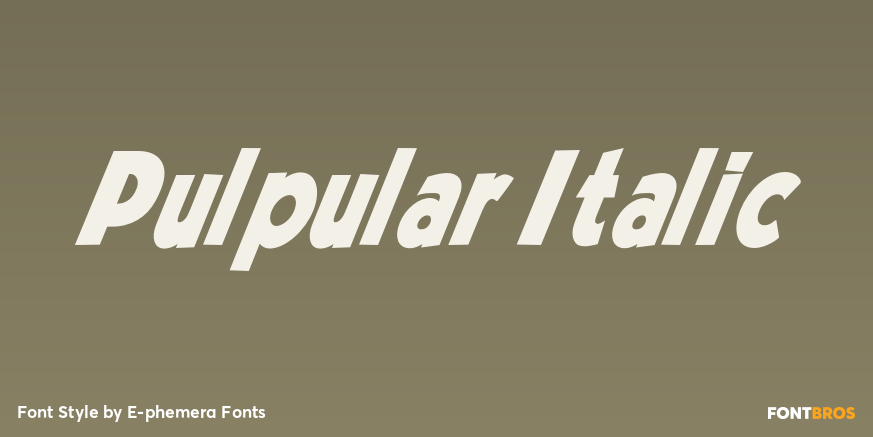 Pulpular Italic Poster