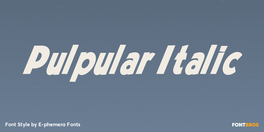 Pulpular Italic Poster