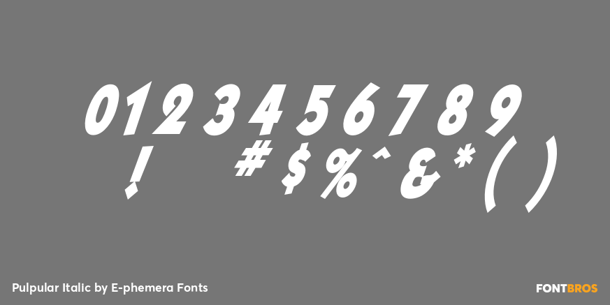 Pulpular Italic Font Poster #1