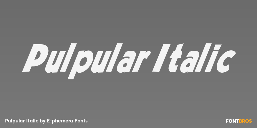 Pulpular Italic Poster