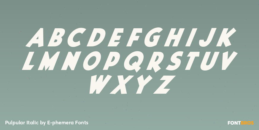 Pulpular Italic Font Poster #2