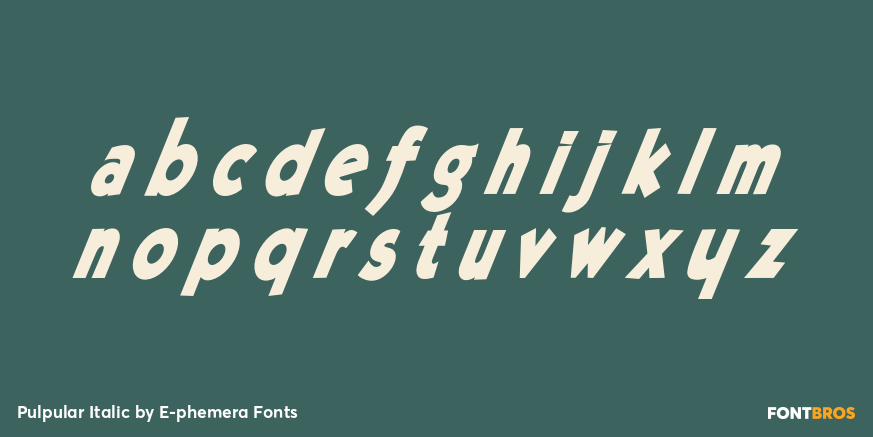 Pulpular Italic Font Poster #3