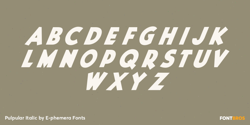 Pulpular Italic Font Poster #1