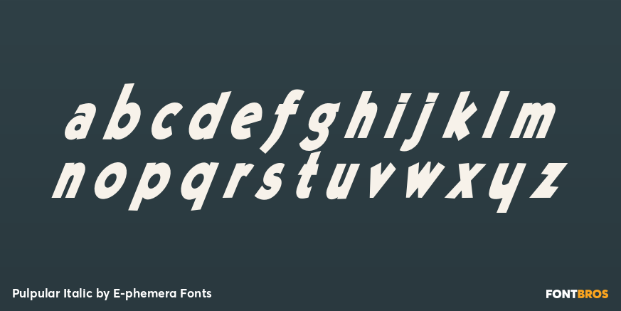 Pulpular Italic Font Poster #1