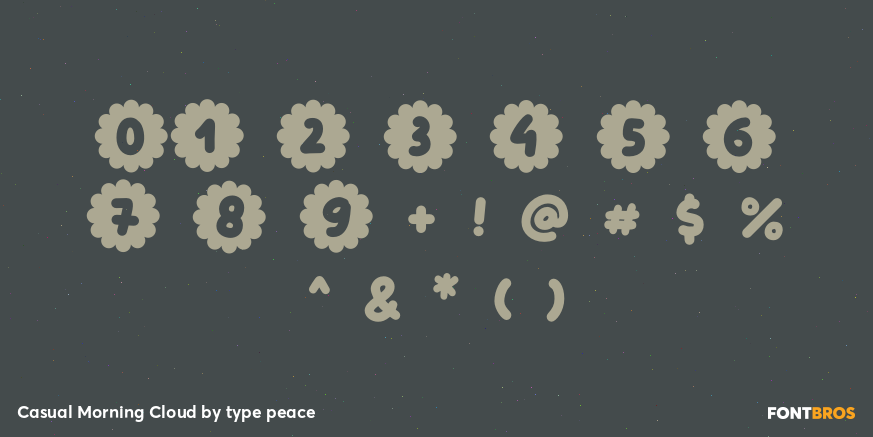 Casual Morning Cloud Font Poster #1