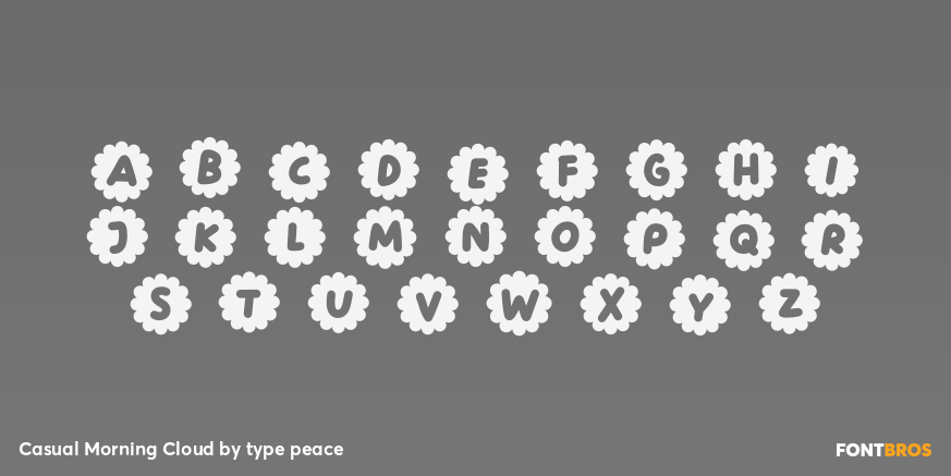 Casual Morning Cloud Font Poster #3