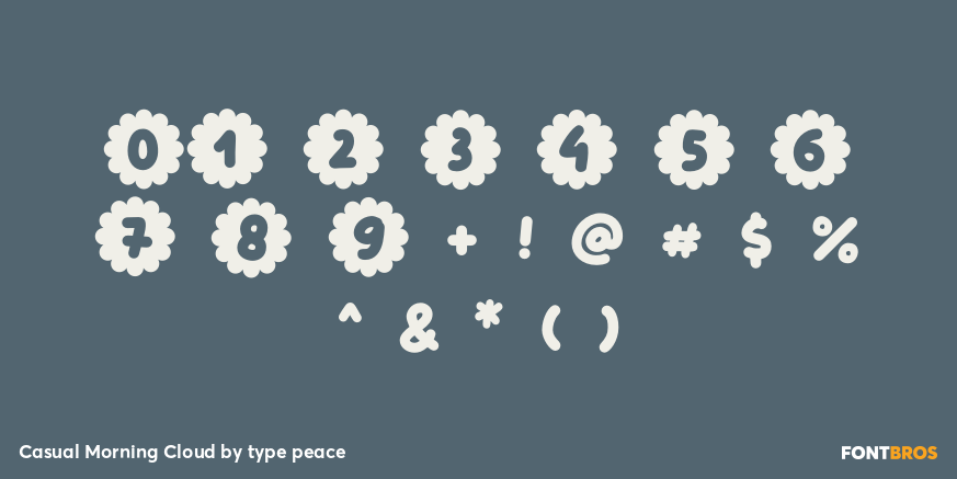 Casual Morning Cloud Font Poster #4